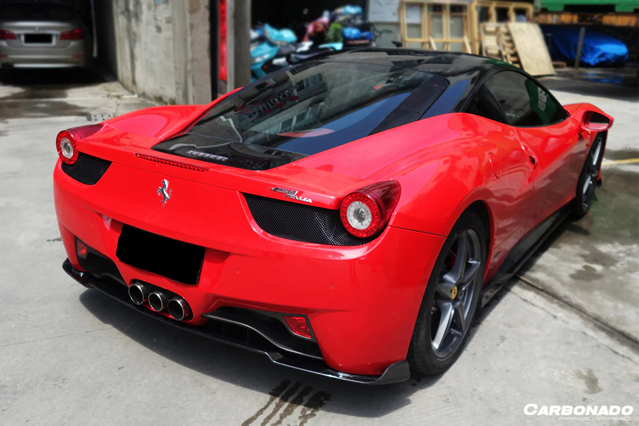 2010-2015 Ferrari 458 Coupe & Spider AV Style Carbon Fiber Rear Diffuser Lip