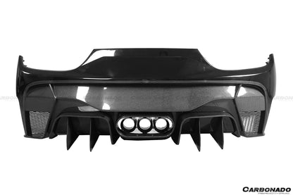 2010-2015 Ferrari 458 Italia & Spider VRS Style Rear Bumper With Tips