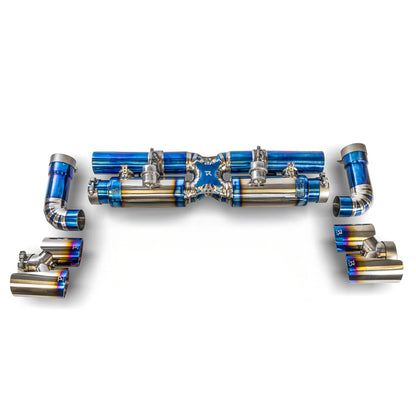 Ryft Porsche (991) 911 Turbo Titanium Performance Exhaust w/ Blue Titanium Tips
