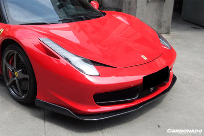 2010-2015 Ferrari 458 Coupe & Spider AV Style Carbon Fiber Front Lip