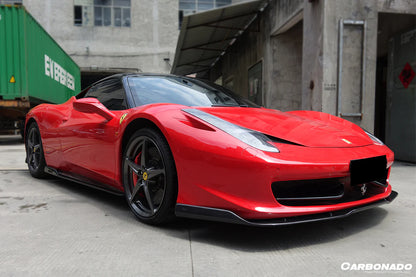 2010-2015 Ferrari 458 Coupe & Spider AV Style Carbon Fiber Front Lip