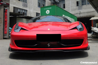 2010-2015 Ferrari 458 Coupe & Spider AV Style Carbon Fiber Front Lip