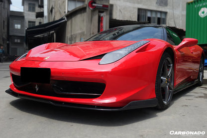 2010-2015 Ferrari 458 Coupe & Spider AV Style Carbon Fiber Front Lip