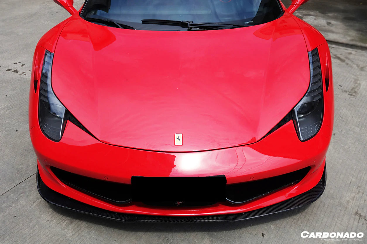 2010-2015 Ferrari 458 Coupe & Spider AV Style Carbon Fiber Front Lip