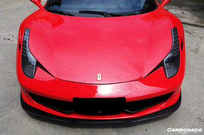 2010-2015 Ferrari 458 Coupe & Spider AV Style Carbon Fiber Front Lip