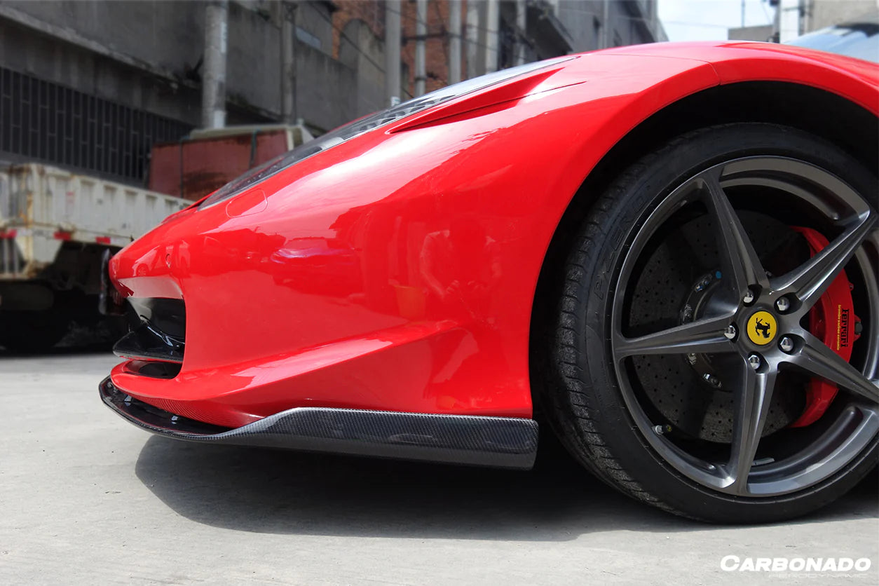 2010-2015 Ferrari 458 Coupe & Spider AV Style Carbon Fiber Front Lip