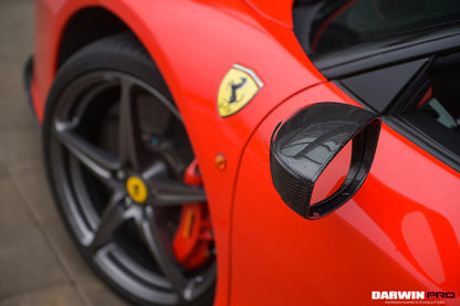 2010-2015 Ferrari 458 Coupe & Spider & Speciale Dry Carbon Fiber Mirror Housing Repalcement