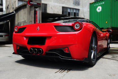 2010-2015 Ferrari 458 Coupe & Spider AV Style Carbon Fiber Rear Diffuser Lip