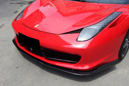 2010-2015 Ferrari 458 Coupe & Spider AV Style Carbon Fiber Front Lip