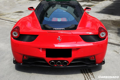 2010-2015 Ferrari 458 Coupe & Spider AV Style Carbon Fiber Rear Diffuser Lip