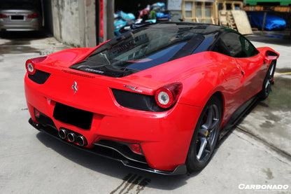 2010-2015 Ferrari 458 Coupe & Spider AV Style Carbon Fiber Rear Diffuser Lip