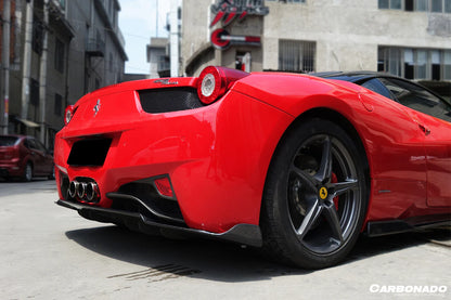 2010-2015 Ferrari 458 Coupe & Spider AV Style Carbon Fiber Rear Diffuser Lip