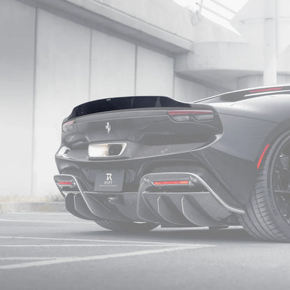 Ryft Ferrari 296 GTB Carbon Fiber Rear Ducktail Integrated Spoiler