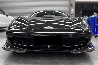2010-2015 Ferrari 458 Coupe & Spider AP Style Carbon Fiber Front Lip