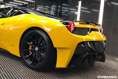 2010-2015 Ferrari 458 Italia & Spider VRS Style Rear Bumper With Tips