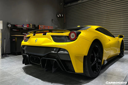 2010-2015 Ferrari 458 Italia & Spider VRS Style Rear Bumper With Tips