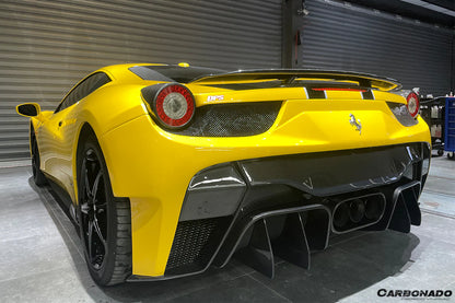 2010-2015 Ferrari 458 Italia & Spider VRS Style Rear Bumper With Tips