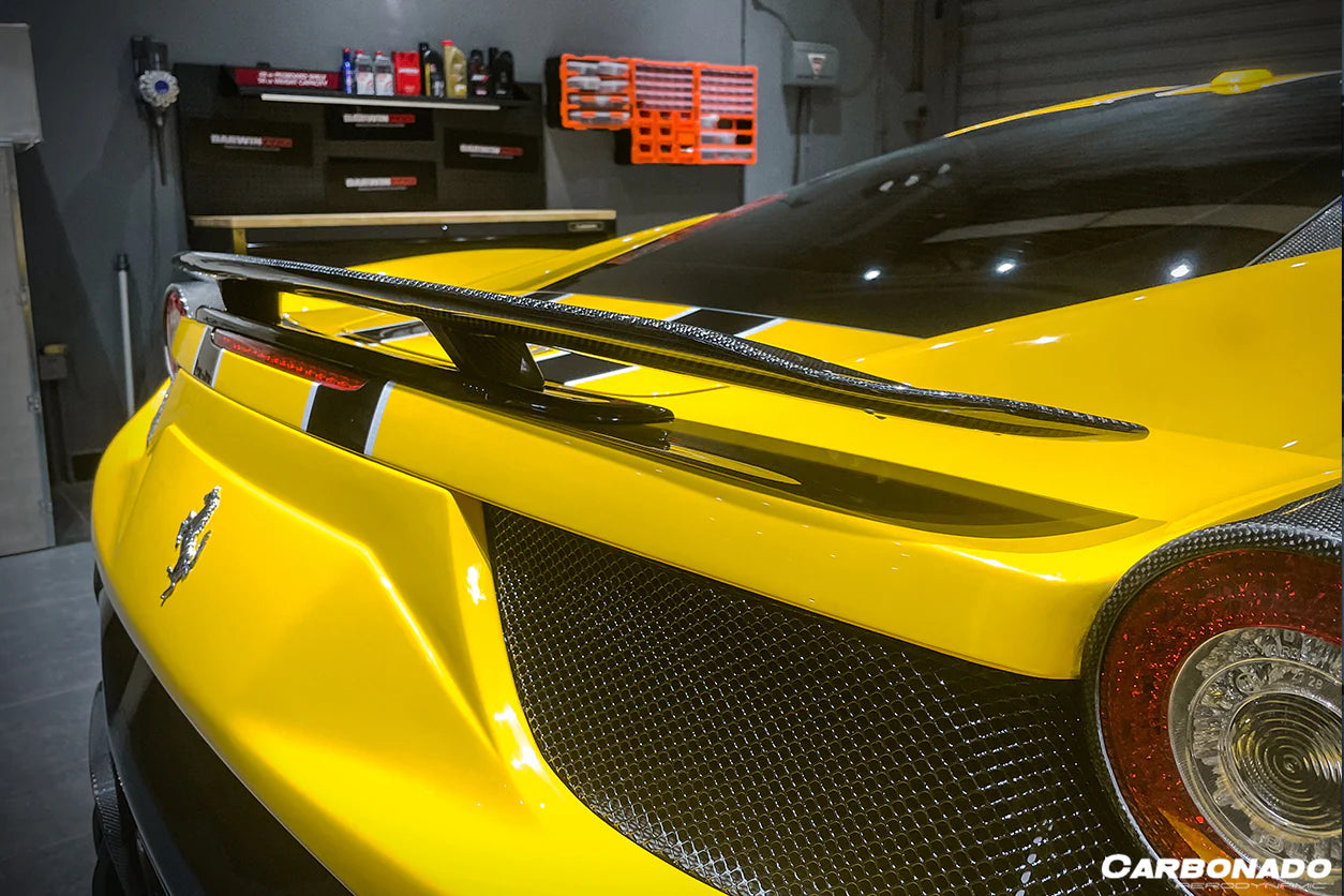 2010-2015 Ferrari 458 Coupe & Spider VT Style Carbon Fiber Trunk Spoiler